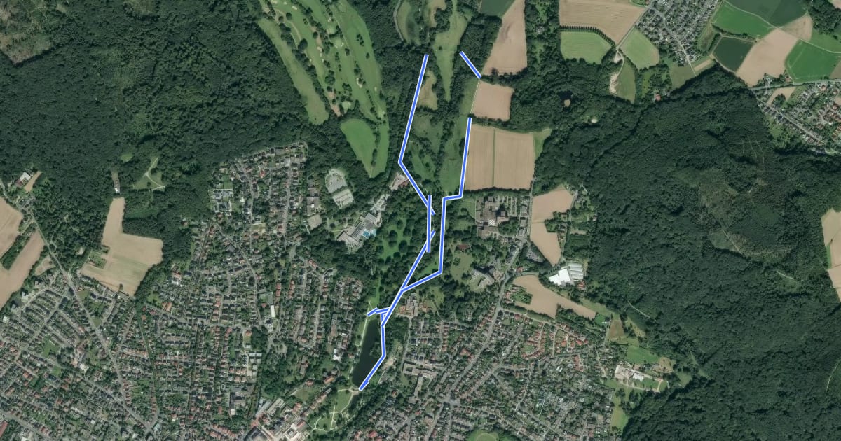 Маршрут Barrierefreier Wanderweg Bad Salzuflen на спутниковом снимке