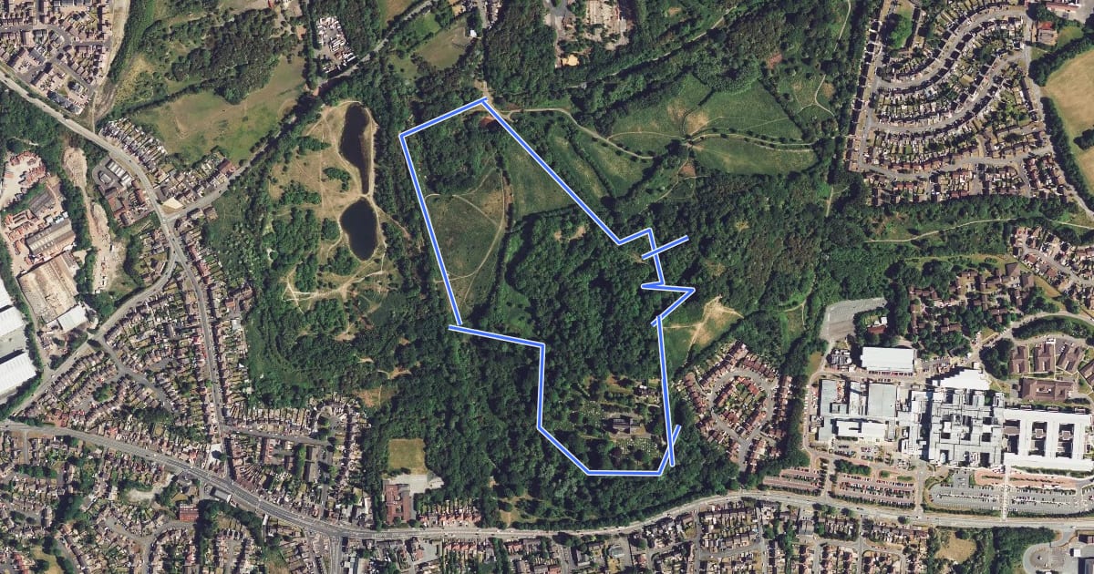 Маршрут Barrow Hill Geological Walk на спутниковом снимке