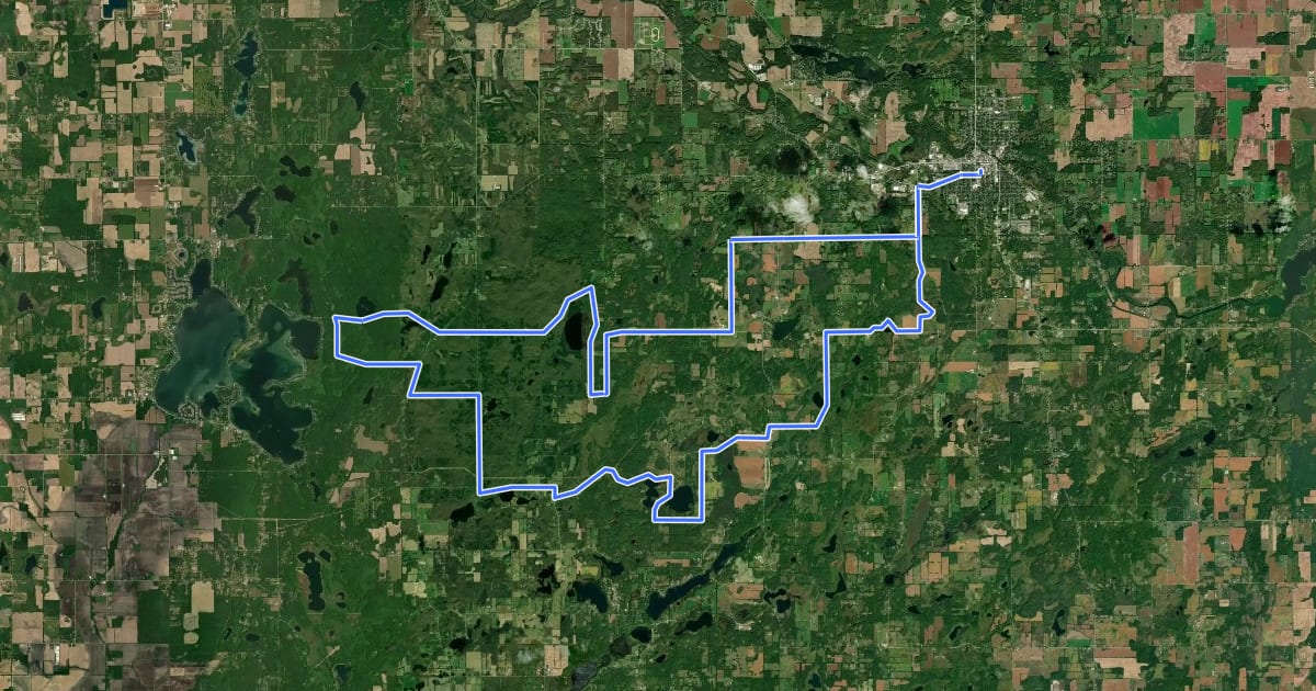 Маршрут Barry-Roubaix 36 Mile на спутниковом снимке