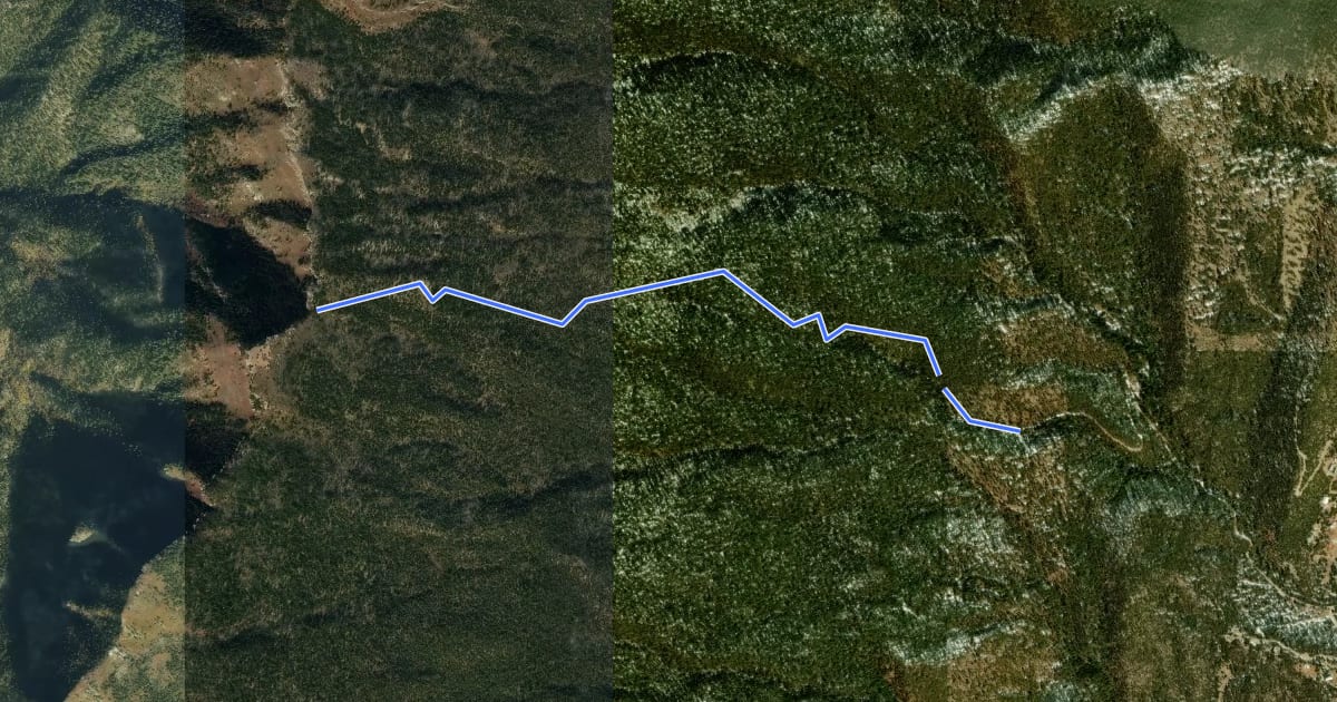 Маршрут Bart's Trail на спутниковом снимке