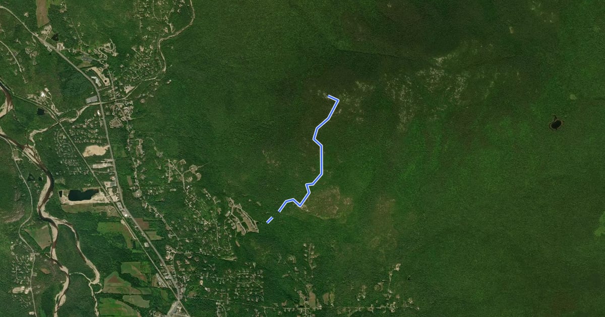 Маршрут Bartlett Mountain Trail на спутниковом снимке