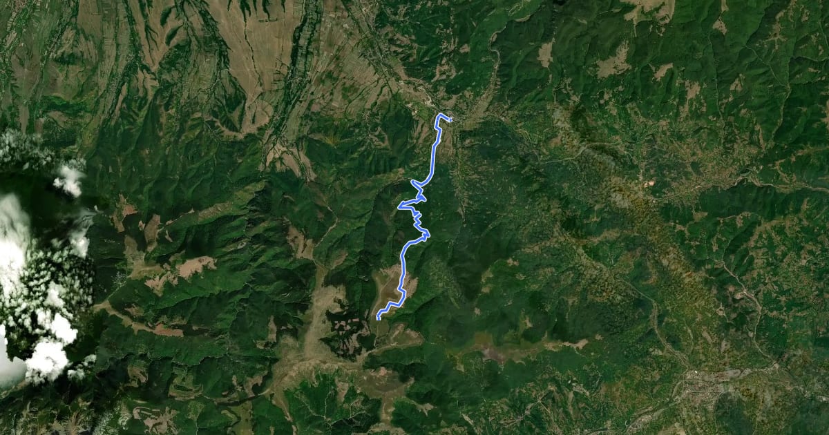 Маршрут Baru - Valea Barușorului - DF Corbu - Refugiul Tulișa на спутниковом снимке