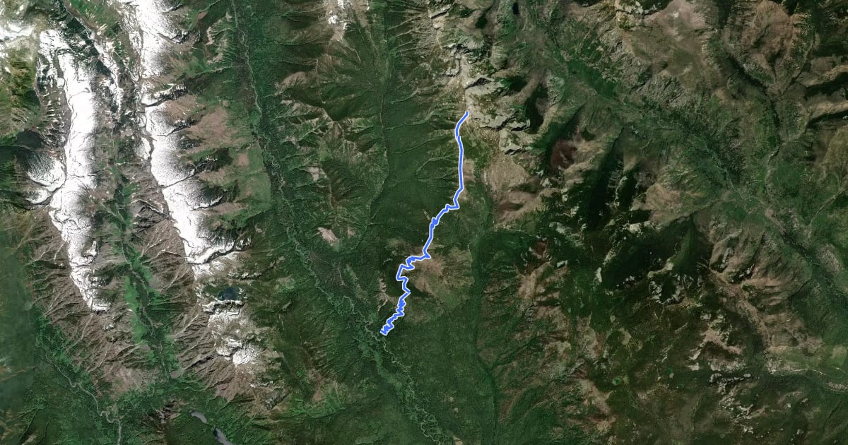Маршрут Basalt Ridge Trail на спутниковом снимке