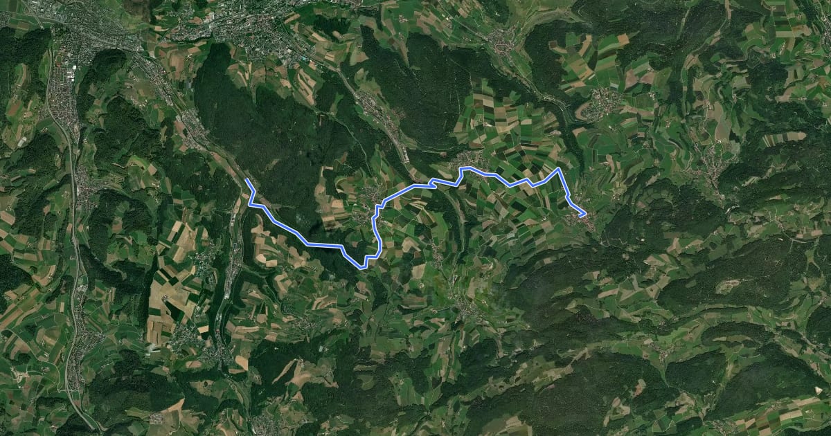 Маршрут Baselbieter Chirsiweg на спутниковом снимке