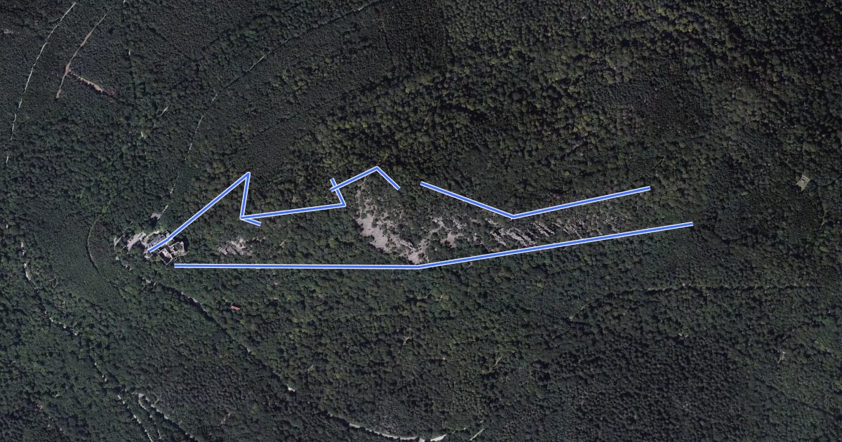 Маршрут Battert-Rundweg на спутниковом снимке