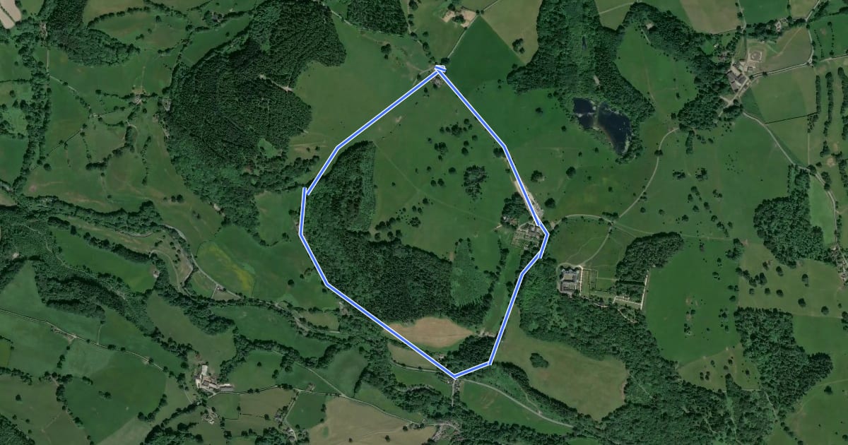 Маршрут Battle of Crogen Circular Walk на спутниковом снимке