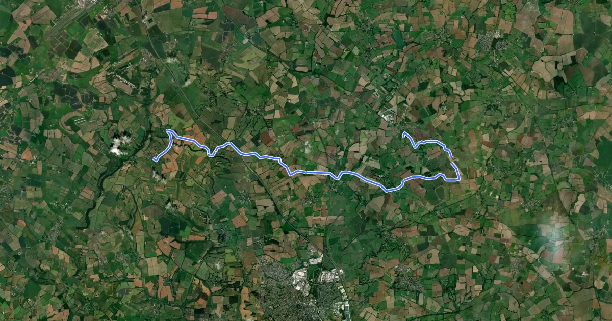 Маршрут Battlefields Trail на спутниковом снимке