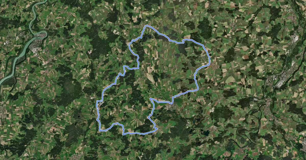 Маршрут Bauernhof Safari на спутниковом снимке