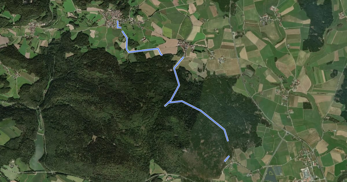 Маршрут Bauhof-Thanstein-Weg "T 4" на спутниковом снимке