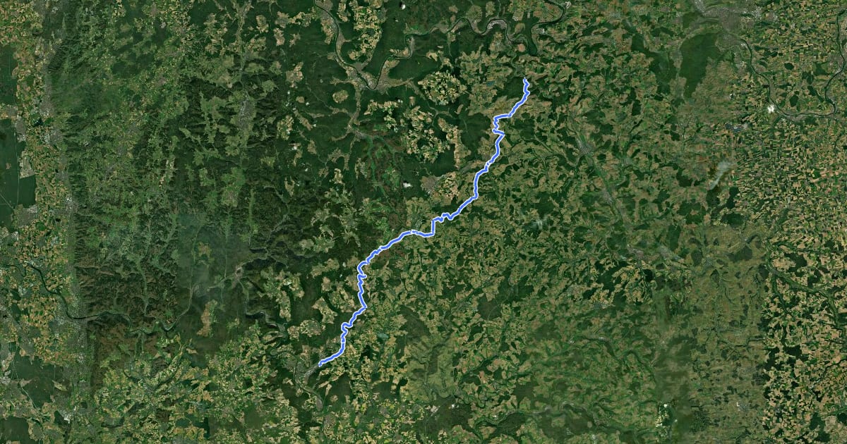 Маршрут Baulandweg на спутниковом снимке