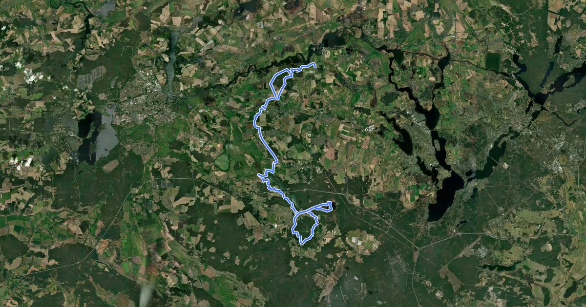 Маршрут Baumkreiswanderweg на спутниковом снимке