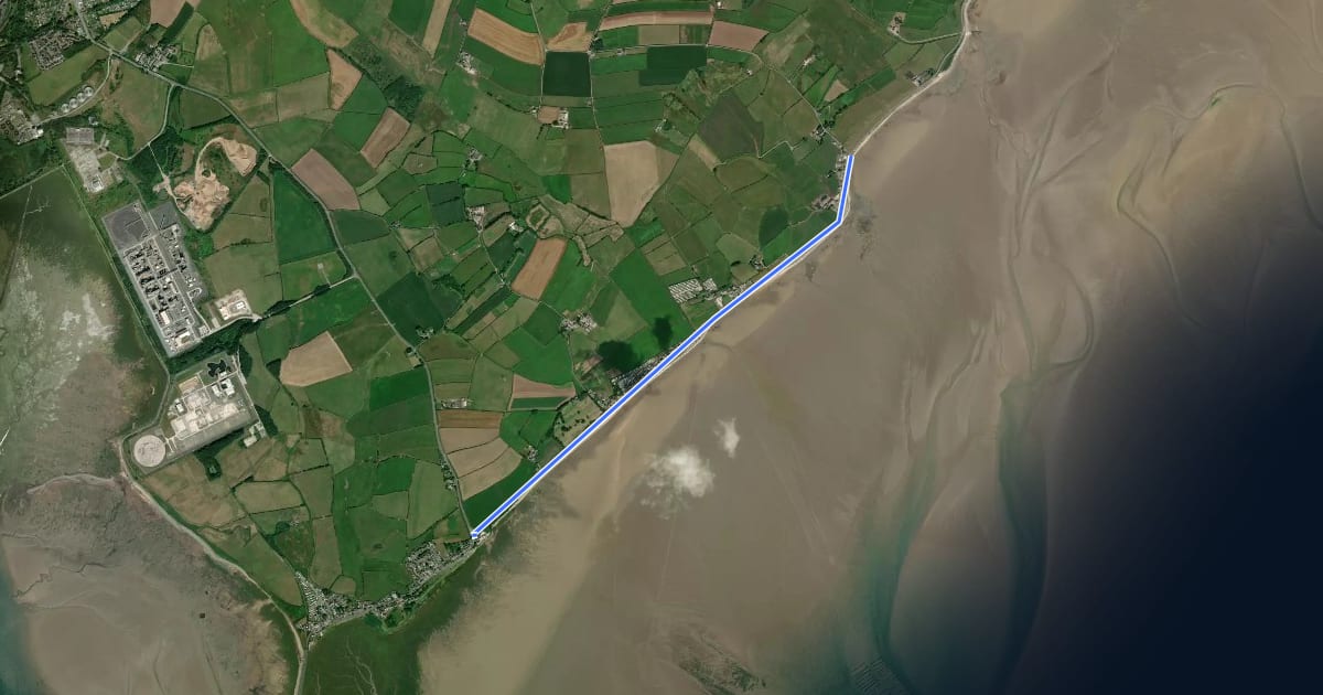 Маршрут Bay Cycleway на спутниковом снимке