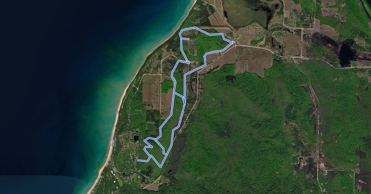 Маршрут Bay View Trail на спутниковом снимке