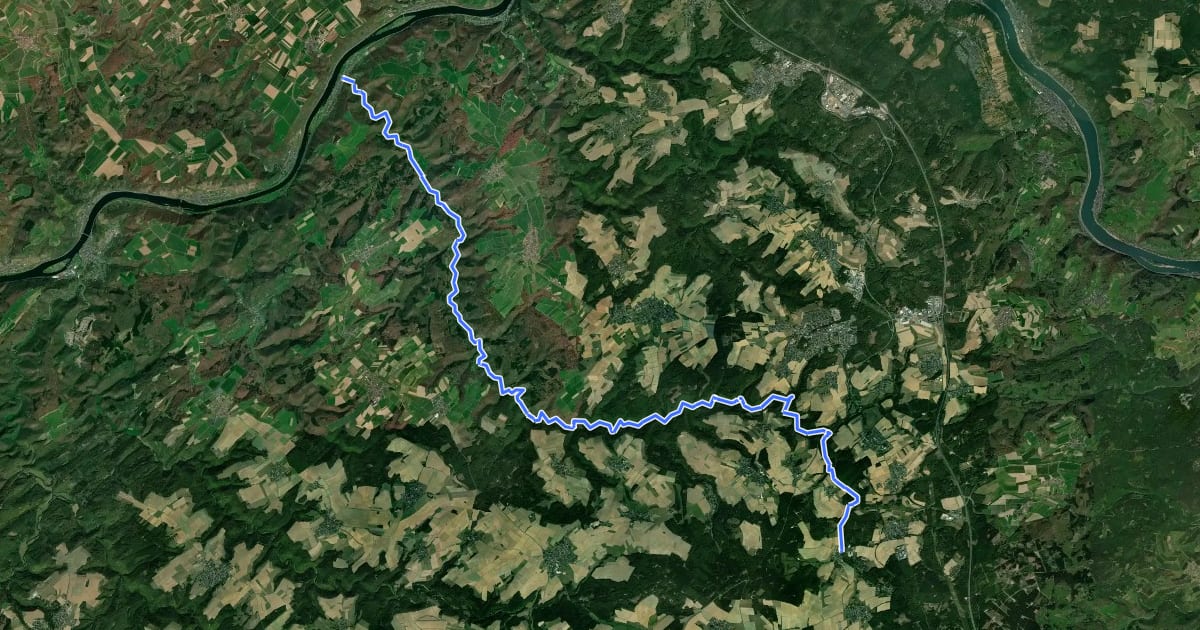 Маршрут Baybachtal-Weg на спутниковом снимке