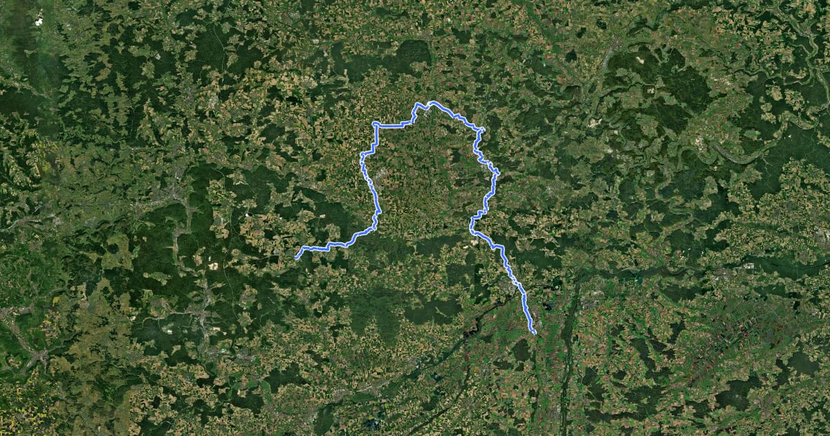 Маршрут Bayerisch-Schwäbischer Jakobsweg Ner-DON на спутниковом снимке