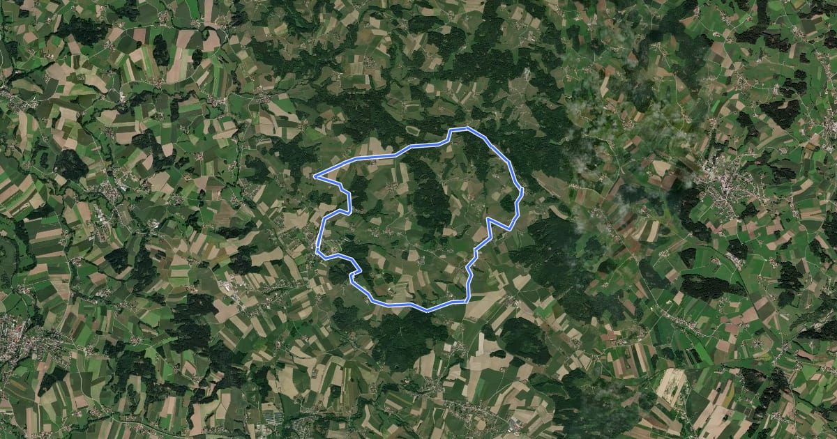 Маршрут Bayerische Grenzmarken на спутниковом снимке
