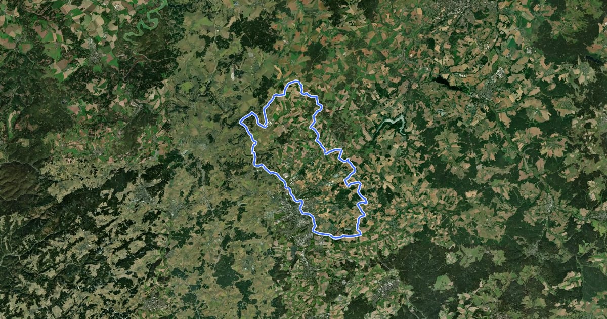 Маршрут Bayerisches Vogtland Tour на спутниковом снимке