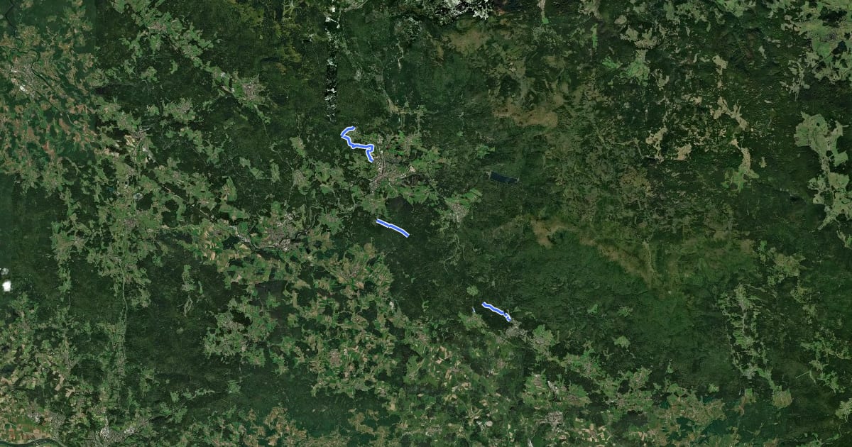 Маршрут Bayerwaldloipe на спутниковом снимке