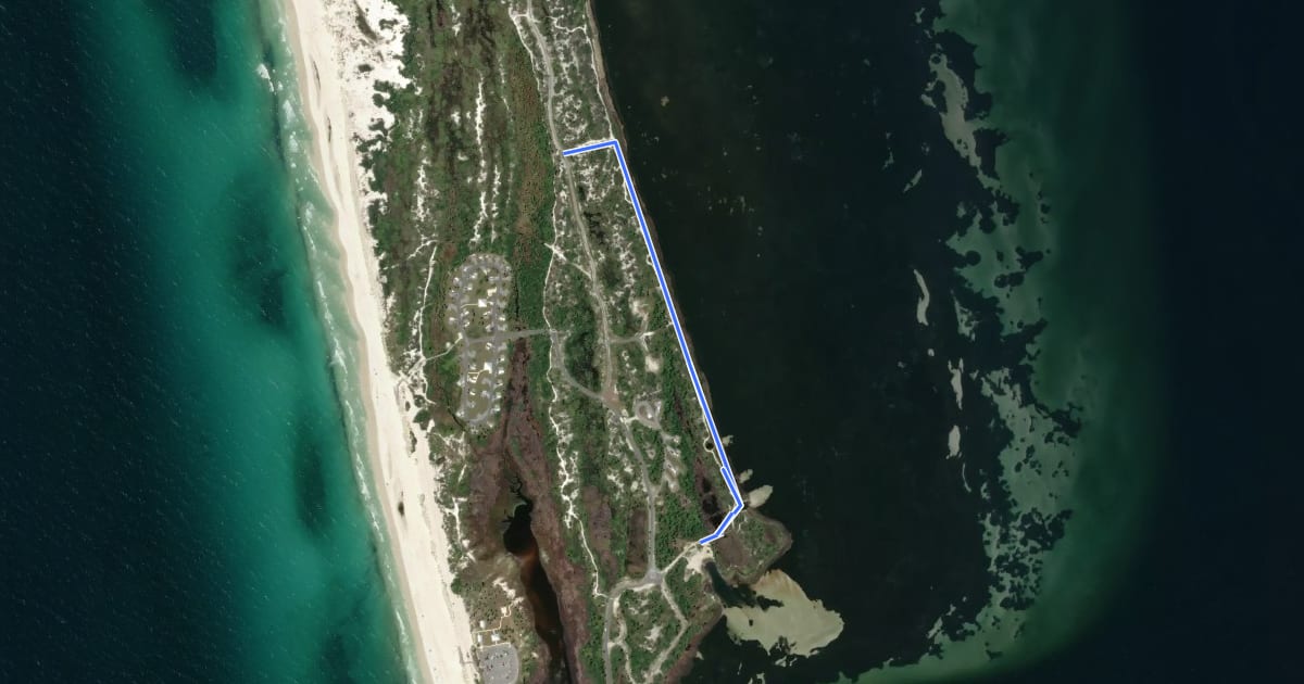 Маршрут Bayview Scenic Trail на спутниковом снимке