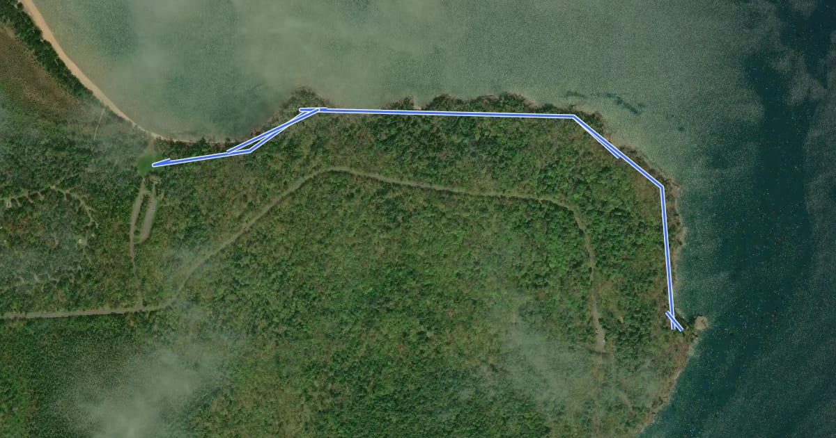 Маршрут Bayview Trail на спутниковом снимке
