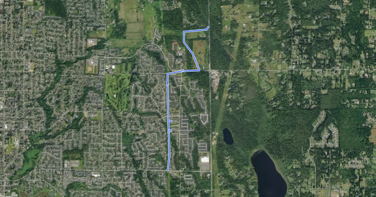 Маршрут Bayview Trail на спутниковом снимке