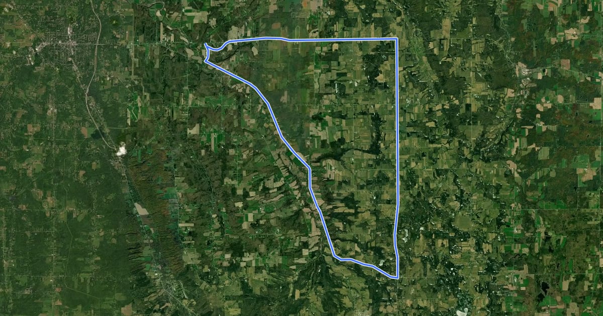 Маршрут BBC Wyoming Road Race Course на спутниковом снимке
