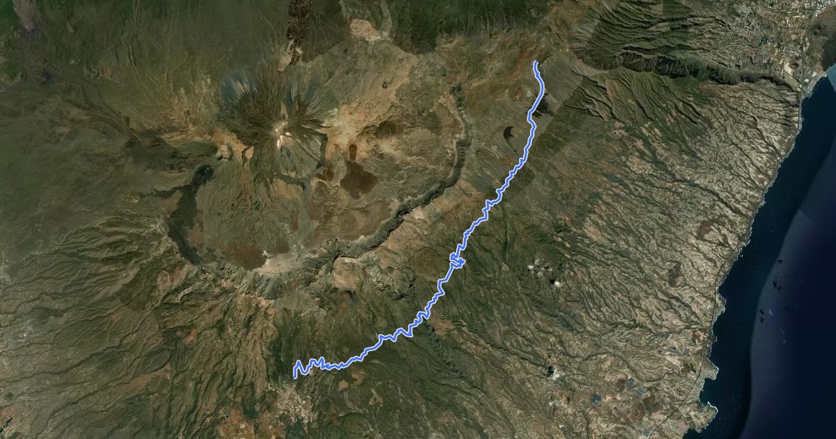Маршрут BC 4 - Ruta Sur на спутниковом снимке
