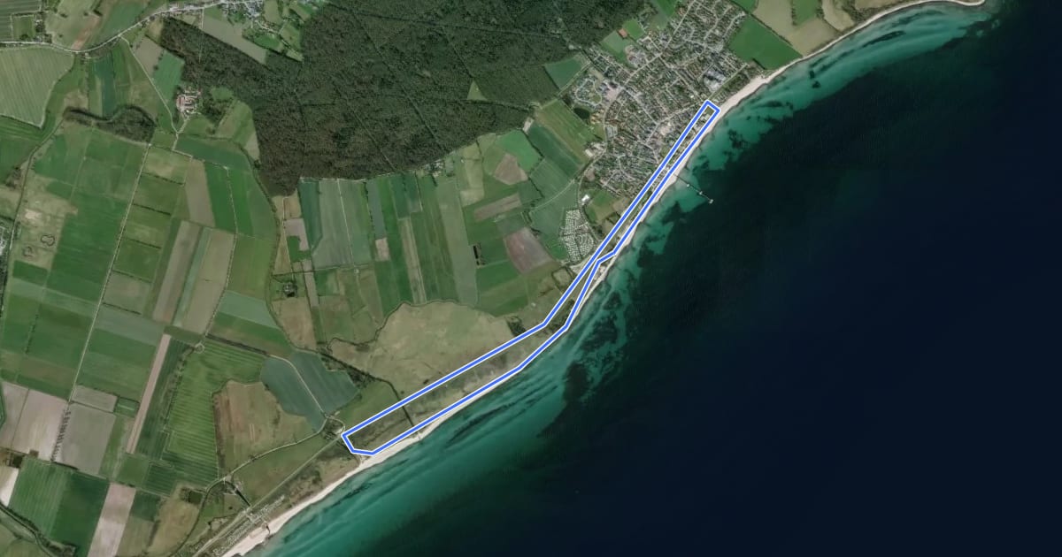 Маршрут Beach-route, Kellenhusen на спутниковом снимке