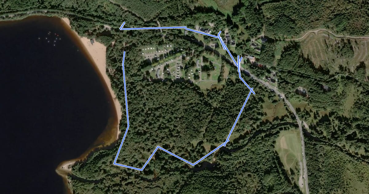 Маршрут Beach Trail на спутниковом снимке