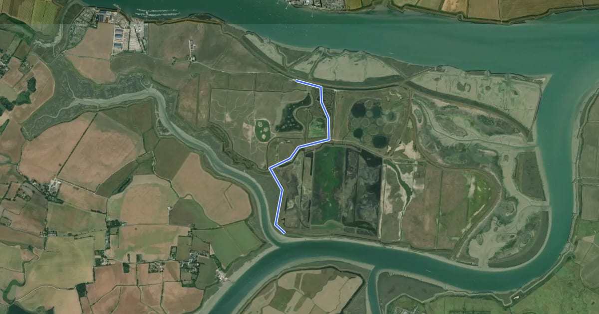 Маршрут Beagle Trail на спутниковом снимке