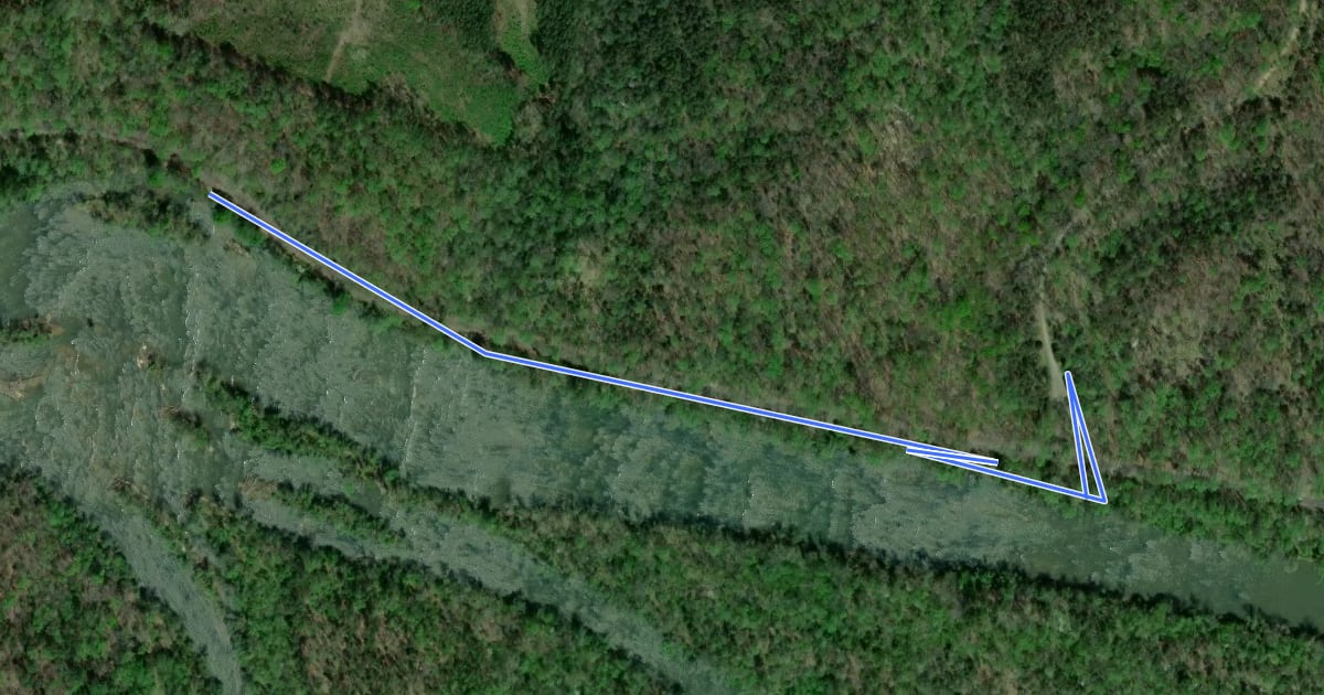 Маршрут Bean Shoals Canal Trail на спутниковом снимке