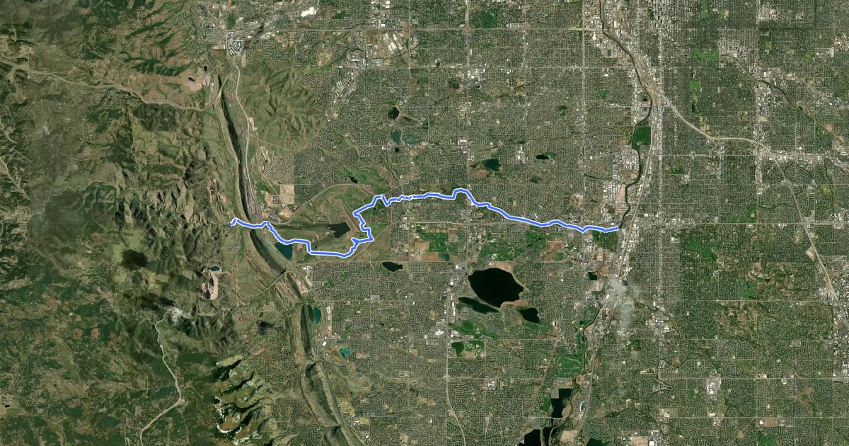 Маршрут Bear Creek Trail на спутниковом снимке
