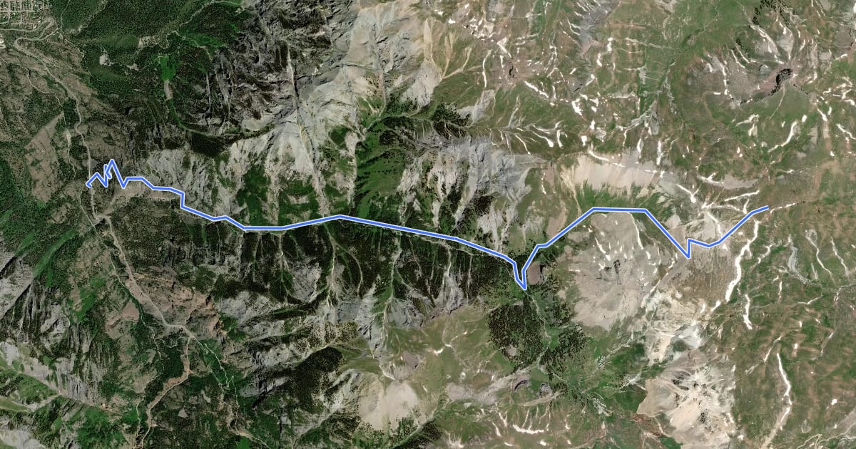 Маршрут Bear Creek Trail на спутниковом снимке