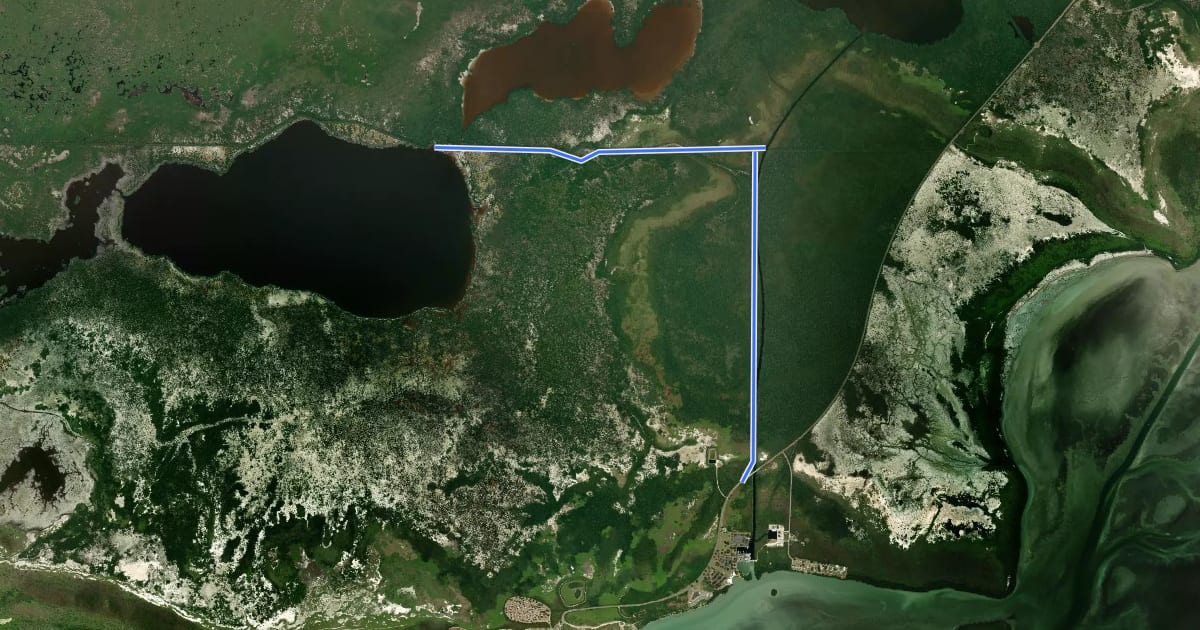 Маршрут Bear Lake Trail на спутниковом снимке
