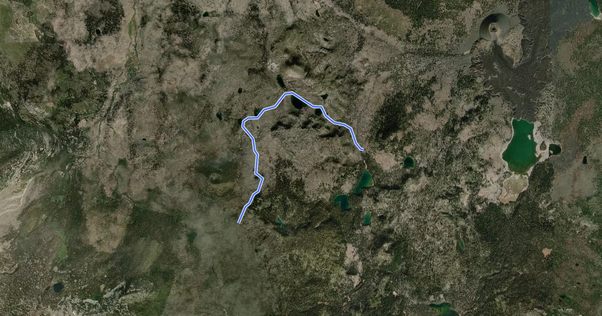 Маршрут Bear Lakes Trail на спутниковом снимке