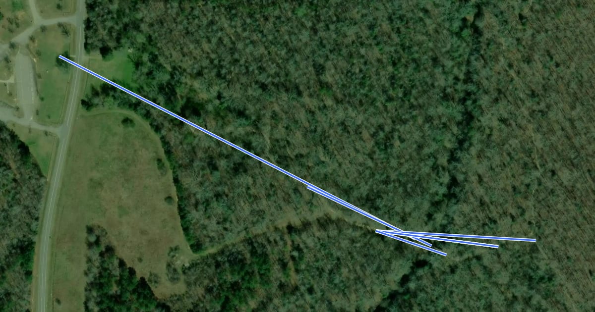Маршрут Bear Swamp Trail на спутниковом снимке