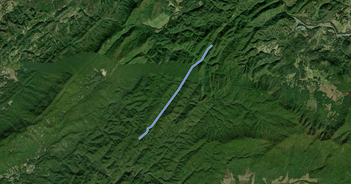 Маршрут Beard Cane Trail на спутниковом снимке