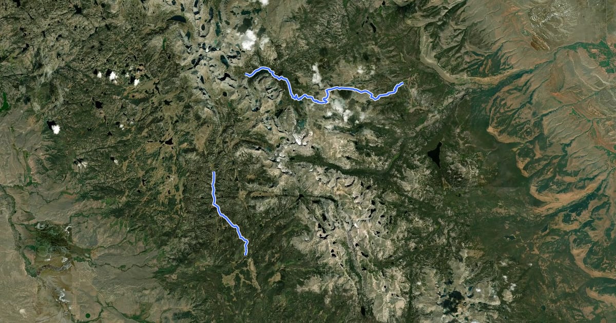 Маршрут Bears Ears Trail на спутниковом снимке