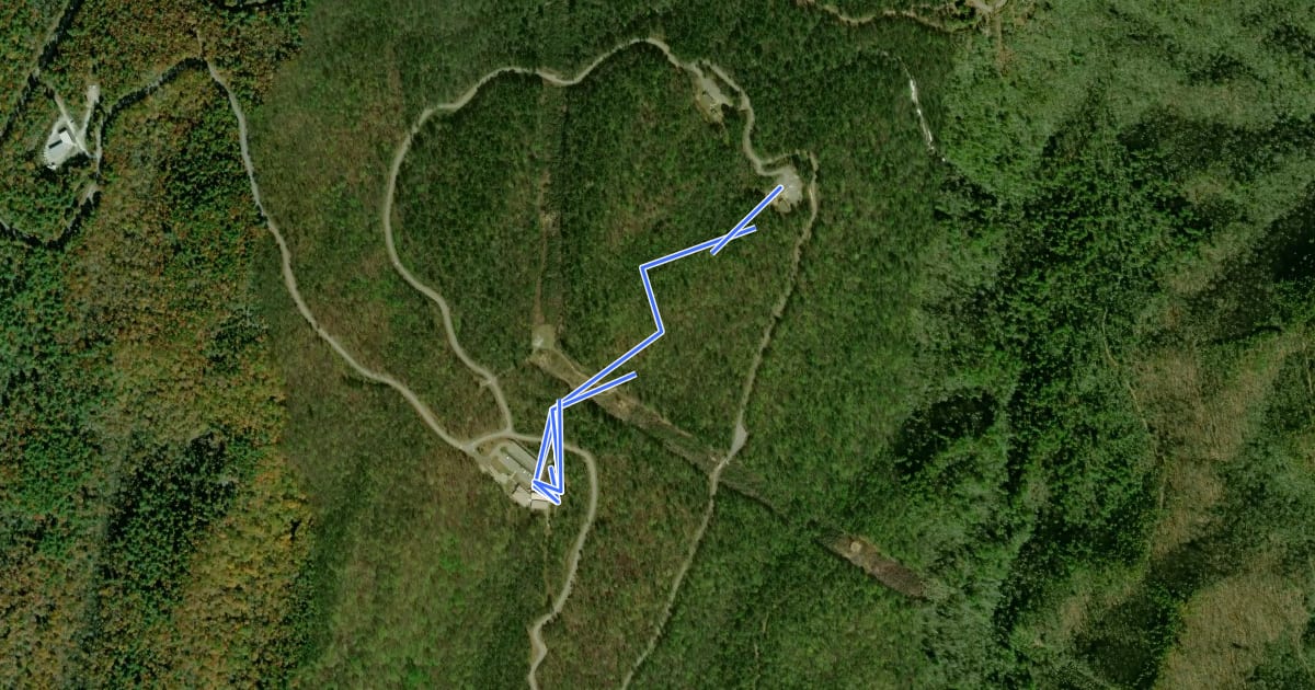 Маршрут Bearwallow Valley Trail на спутниковом снимке
