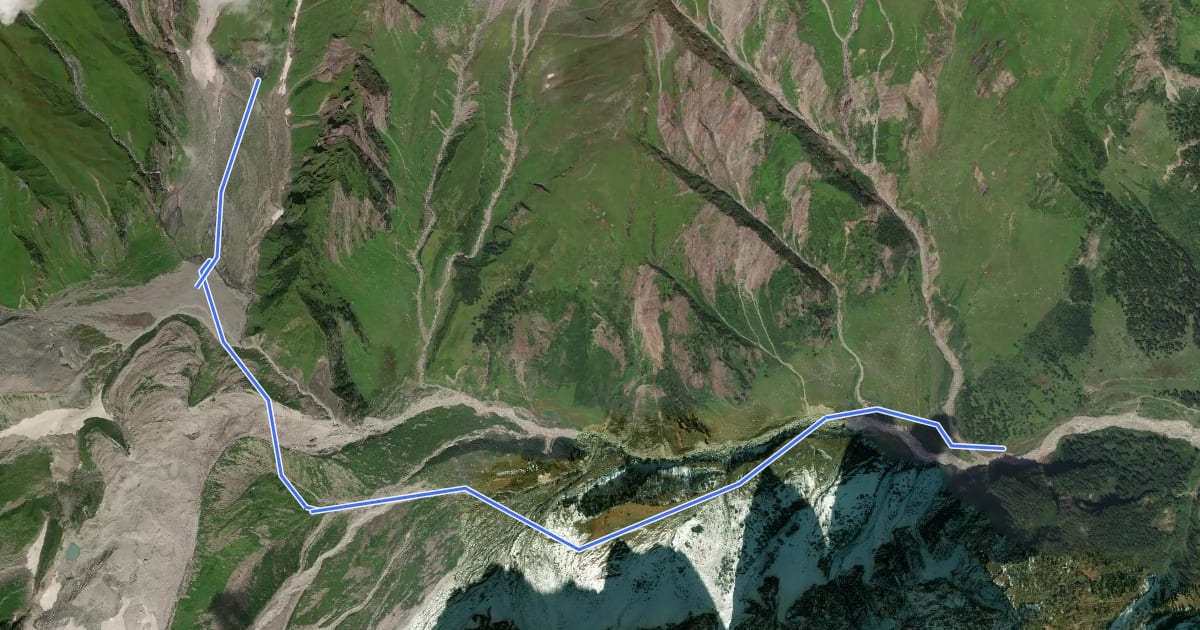Маршрут Beas Kund на спутниковом снимке