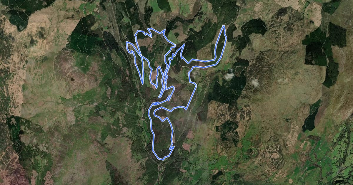 Маршрут Beast of Brenin на спутниковом снимке