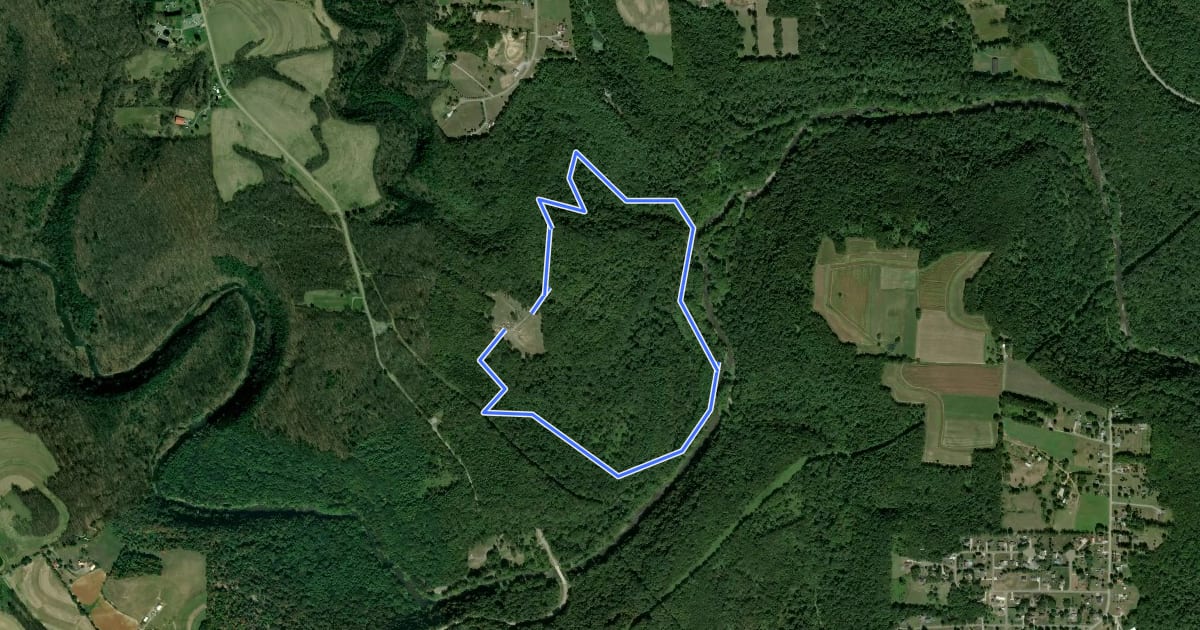 Маршрут Beaver Creek - Blue Trail на спутниковом снимке