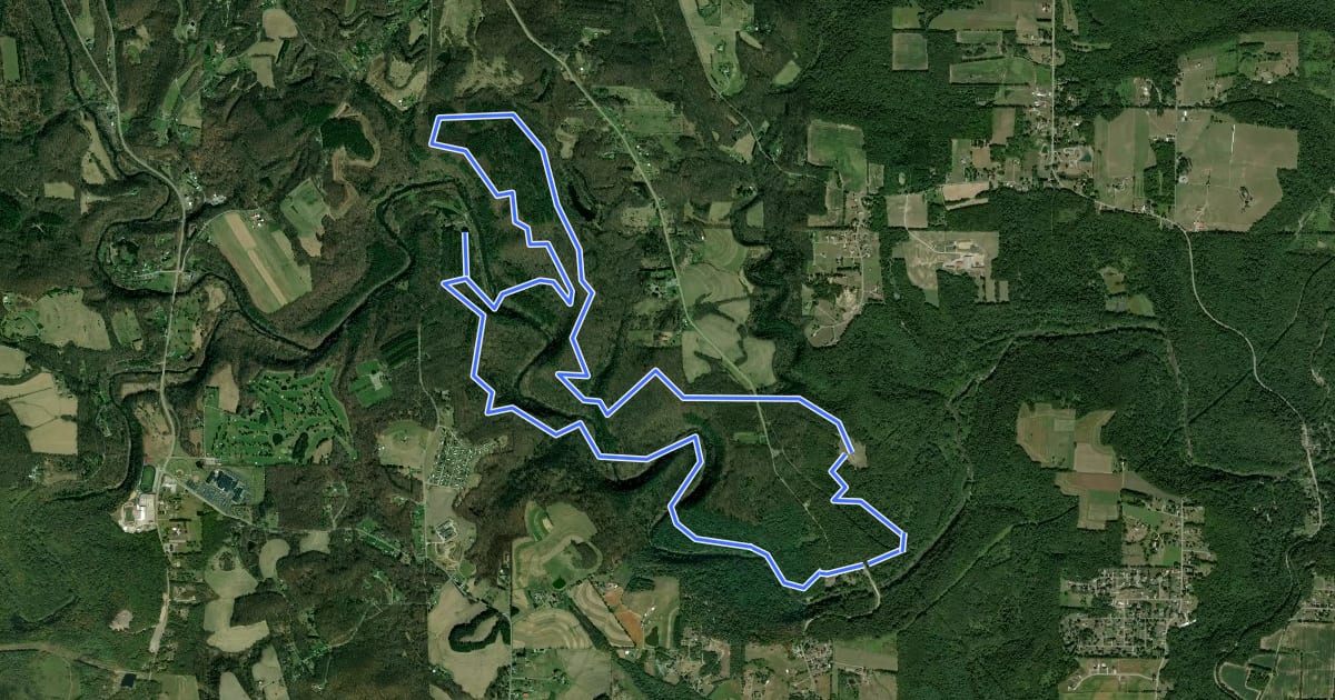 Маршрут Beaver Creek - Orange Trail на спутниковом снимке