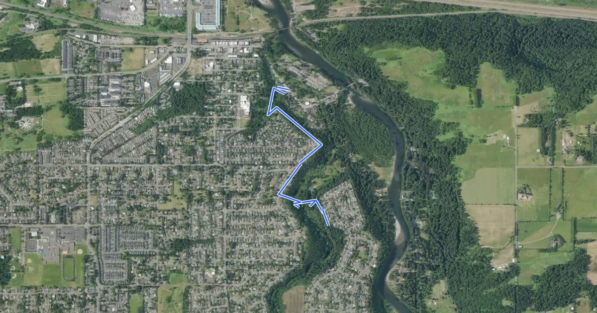 Маршрут Beaver Creek Trail на спутниковом снимке