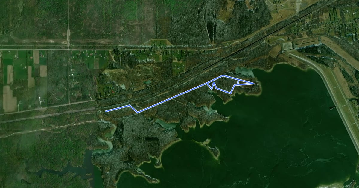 Маршрут Beaver Lodge Trail на спутниковом снимке
