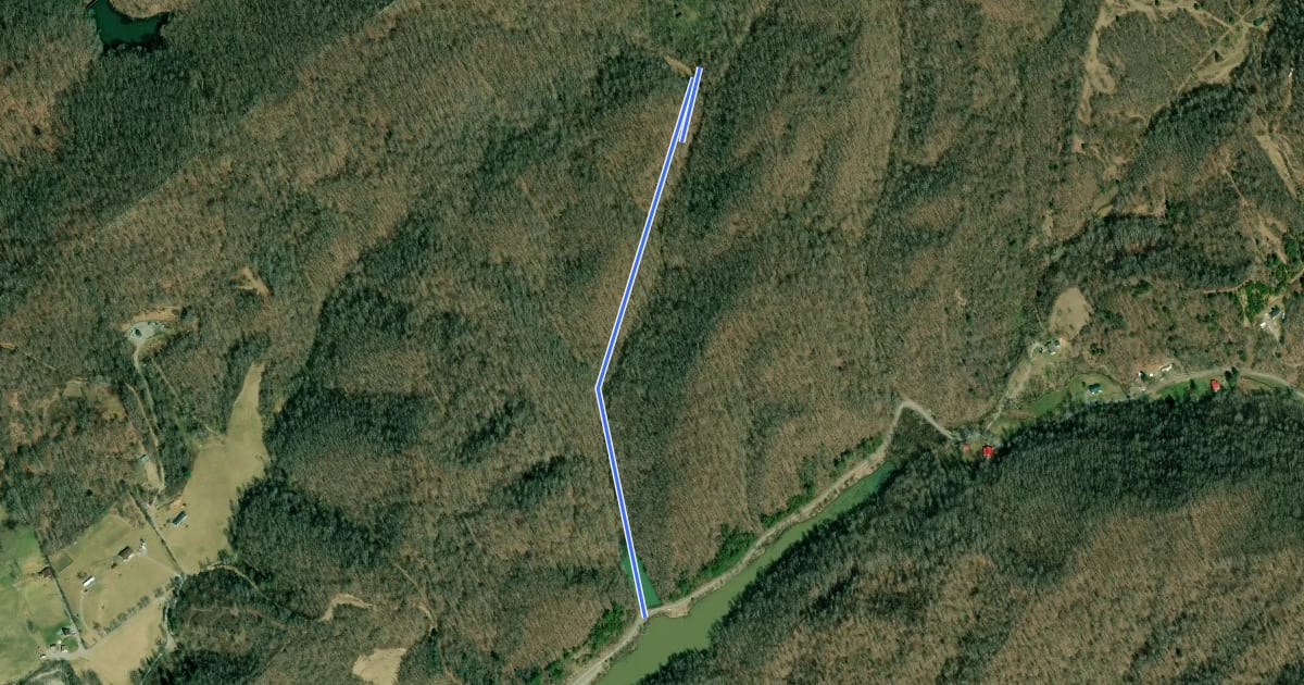 Маршрут Beaver Pond Trail на спутниковом снимке
