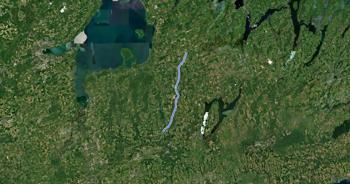 Маршрут Beaver River Wetland Trail (cycling) на спутниковом снимке