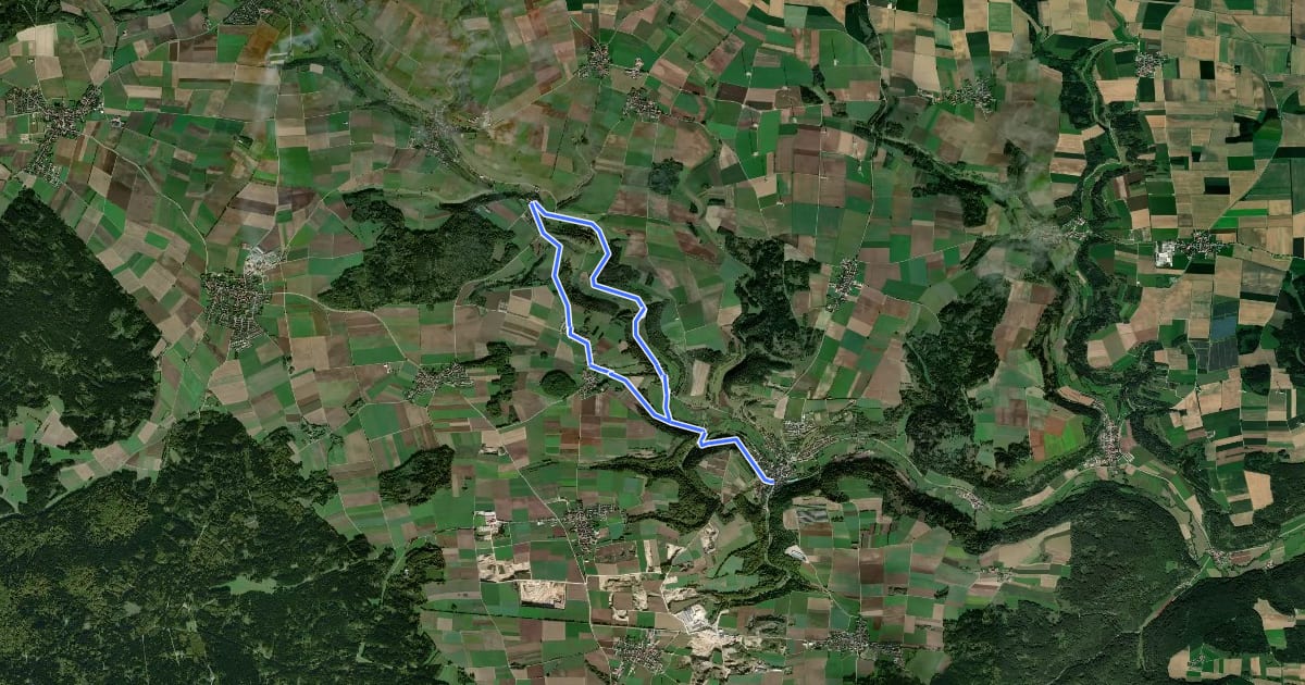 Маршрут Bechthaler Weg на спутниковом снимке