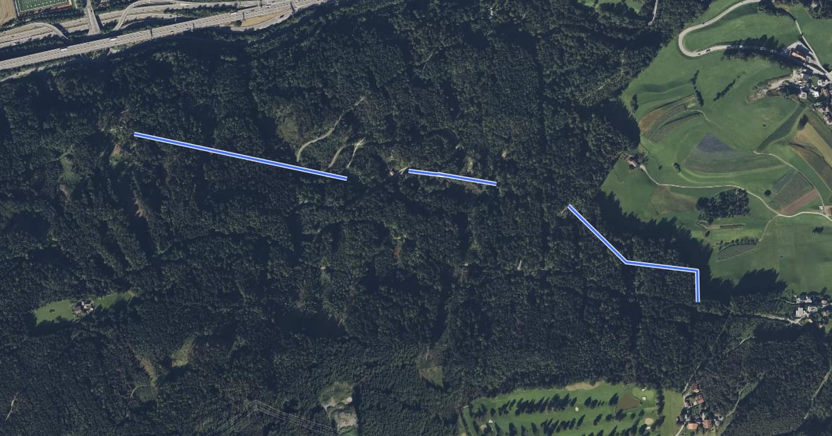 Маршрут Bederlungerweg на спутниковом снимке