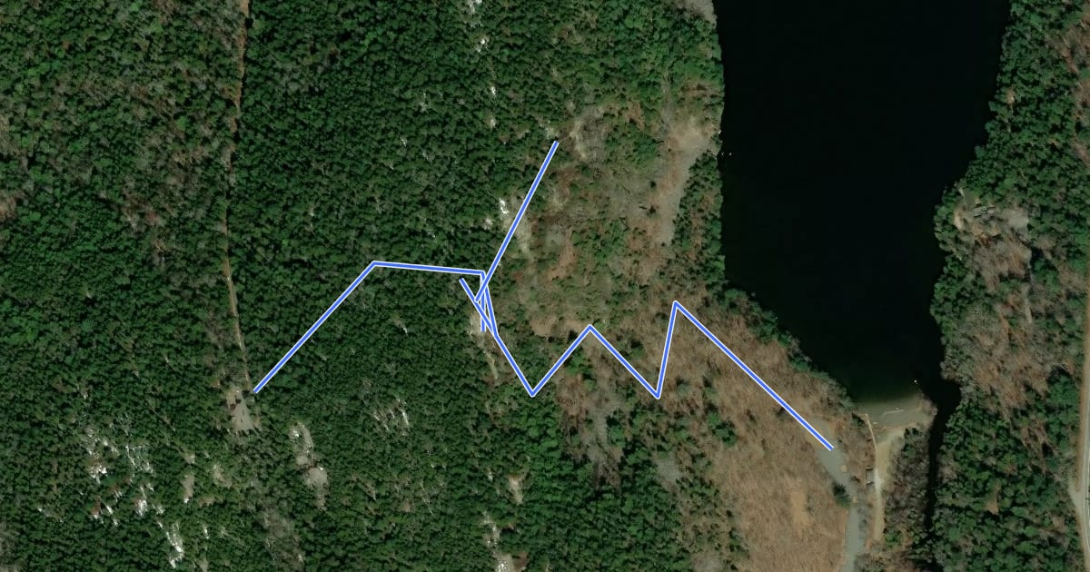 Маршрут Beech Cliff Trail на спутниковом снимке